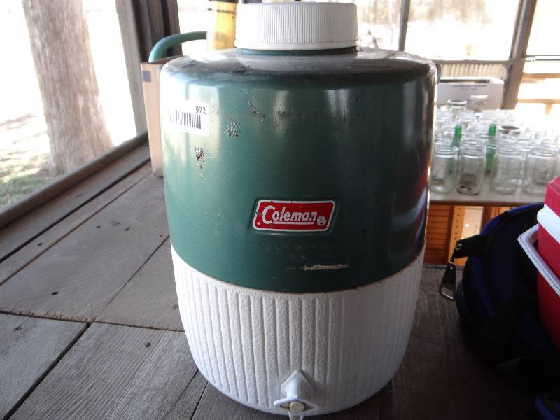lot 972 image: Vintage coleman water jug.