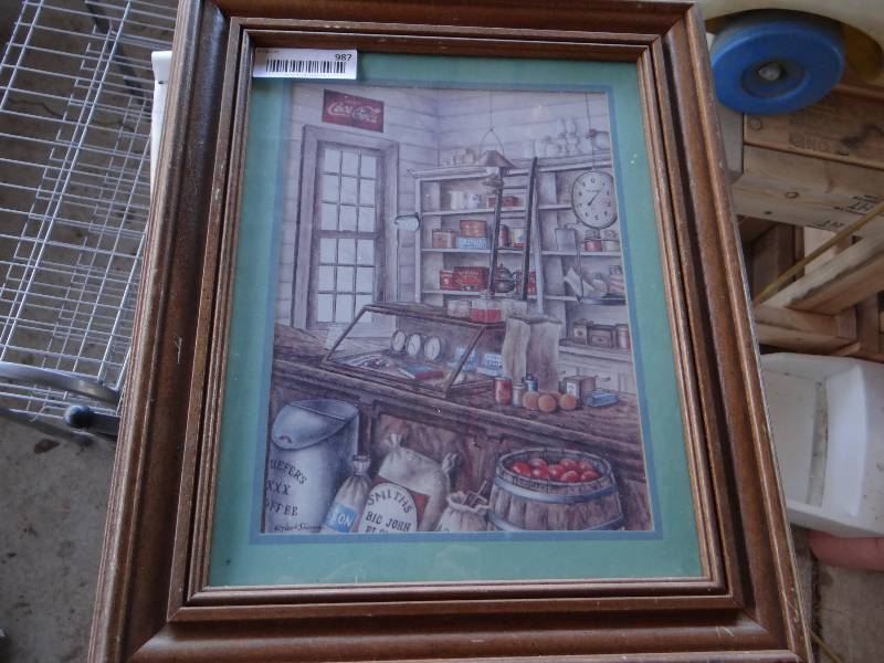 lot 987 image: Coca Cola picture in frame.