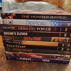 lot 169 image: 10 DVD movies all complete (one Blue-Ray)
