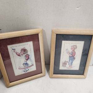 lot 407 image: Sandy Gore Evans prints set of 2 each 9.5 x 7