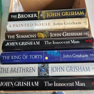 lot 428 image: John Grisham hardback books