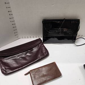 lot 685 image: Ann Klein leather clutch, wallet and black shoulder bag