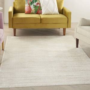 lot 17602 image: Nourison Essentials IndoorOutdoor Ivory Beige 6 x 9 Area Rug, Easy Cleaning, Non Shedding, Bed Room, Living Room, Dining Room, Backyard, Deck, Patio (6x9)