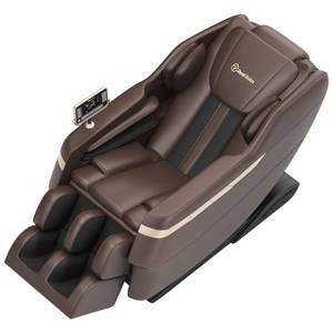 lot 17603 image: Real Relax 2024 Massage Chair Full Body, Zero Gravity Function with Waist Heater 6 Auto Mode Foot Massage LCD Bluetooth,Brown - Retail $695.8