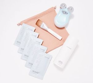 lot 41974 image: Retail - $181.00 NuFACE Mini Facial Toning Device w 3.3-oz Aqua