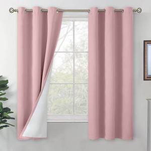lot 45976 image: BGment Pink Blackout Curtains for Bedroom 2 Panels, Thermal Insulated Bedroom Curtains 63 Inch Length Soundproof Kids Nursery Window Curtain Drapes, Each Grommet Curtains 42 Inch Wide