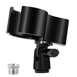 lot 45993 image: BILIONE 1 Pcs Upgraded Microphone Clip, Adjustable Mic Holder for Microphones with Outer Diameter Between 32mm and 60mm, with 58 Male to 38 Female Screw Adapter
