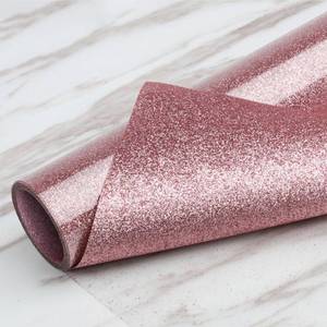 lot 45999 image: TransWonder Rose Gold Glitter HTV Vinyl - 12x5 Pink Glitter Heat Transfer Vinyl Glitter Iron on Vinyl for Cricut T Shirts for Sillhoutte Cameo