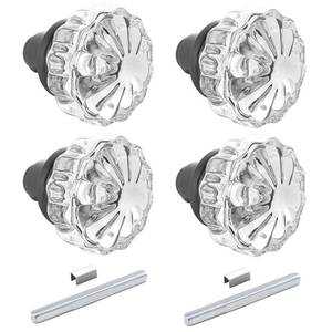 lot 48943 image: ToPToToo 2 Sets Glass Door Knobs Interior, Old Style Door Knob Replacement, Vintage Crystal Door Knobs, Antique Mortise Door Knobs, Matte Black Finish