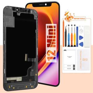 lot 48965 image: Screen for iPhone 12 Mini Screen Replacement for iPhone A2399 LCD Screen A2176,A2398,A2400 Touch Display Digitizer Assembly Repair Parts��Black��