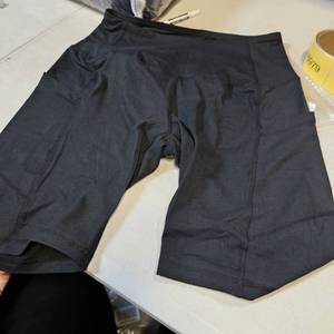 lot 48977 image: Aoliks Womens 8 Biker Shorts with Pockets High Waist Tummy Control Running Workout Spandex Gym Volleyball Yoga Shorts