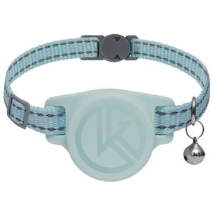 lot 48989 image: Kitty Kompass Airtag Holder Cat Tracking Collar - Breakaway, Reflective Kitten Collar with Apple Air Tag Holder and Bell for Girl Boy Cats (Blue)