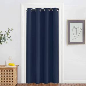 lot 48993 image: NICETOWN Bedroom Curtain 78 inch Length - Grommet Privacy Window Curtain & Drape Light Blocking Sound Reducing Window Treatments for Living Room (Navy, 1 Panel, W52 x L78)