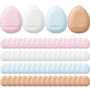 lot 47948 image: Gerrii 72 Pcs Finger Powder Puff Mini Makeup Sponge Soft Beauty Makeup Blender Puff for Foundation, Face Powder, Under Eye Setting, Concealer, Repair Cream, Cosmetic Tool (Pink, Beige, Blue, White)
