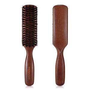 lot 47958 image: O BRUSHZOO Hair Brush for Men Thin Fine Normal Hair, Boar Bristle Hair Brush for Add Shine Improve Texture Reduce Frizz, Hairbrush for Beard Straightens Softens