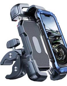 lot 47961 image: Bovemanx Motorcycle Phone Mount Holder, 150mph Wind Anti-Shake7.2inch Big Phone Friendly Bike Phone Holder, Motorcycle Handlebar Cell Phone Clamp, Compatible with iPhone 16 Pro Max Smartphones
