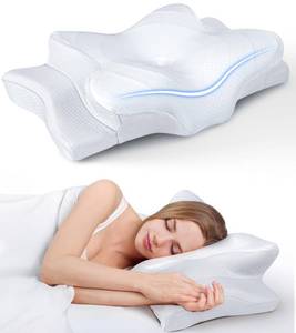 lot 21146 image: Ultra Pain Relief Cooling Pillow for Neck Support, Adjustable Cervical Pillow Cozy Sleeping, Odorless Ergonomic Contour Memory Foam Pillows, Orthopedic Bed Pillow for Side Back Stomach Sleeper