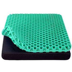 lot 21151 image: Gel Seat Cushion, Cooling seat Cushion Thick Big Breathable Honeycomb Design Absorbs Pressure Points Seat Cushion with Non-Slip Cover Gel Cushion for Office Chair Home Cars Wheelchair