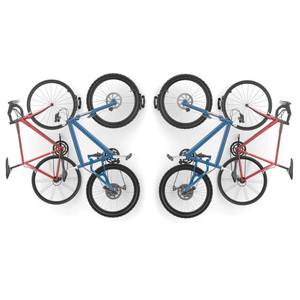 lot 21156 image: WALMANN Swivel Bike Wall Hanger Bike Hooks for Garage Wall Vertical Space Saving Wall Mount Bike Rack for Garage Home Bike Storage, Pack of 4 - Retail $84.08