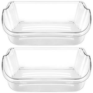lot 21157 image: 2 Pcs 240356402 Upgraded Refrigerator Door Bin Replacement Part - Compatible with Frigidaire Kenmore Crosley Refrigerator Door Shelf