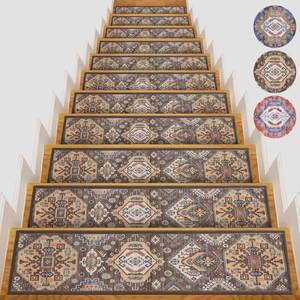lot 21158 image: Non-Slip Carpet Stair Treads for Wooden Steps Indoor Set of 15 Pack 8 X 30 Peel and Stick Reusable Staircase Stair Runners Rugs, Soft Safety for Dogs, Kids & Elders, Stairway Grip, Brown