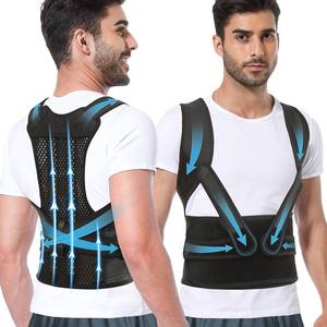 lot 21179 image: Fit Geno Upgraded Full Back Brace Posture Corrector for Men Breathable Adjustable for Upper and Lower Back Pain Relief- Scoliosis Hunchback Thoracic Spine Corrections and Back Support