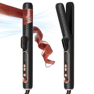 lot 21192 image: Hair Straightener and Curler 2 in 1 with Ionic Airflow, MOCEMTRY Ceramic Flat Iron Curling Iron, Professional Curling Wand with 360° Cooling Air Vents, Dual Voltage & Adjustable Temp