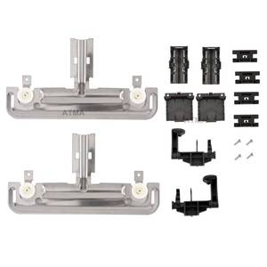 lot 21197 image: W10712395 Dishwasher Top Rack Adjuster Parts METAL Kit (Rack Roller Diameter 1.25in) Compatible with Kenmore Whirlpool Kitchen Aid- Replaces AP5957560 PS10065979 W10250159 W10350375 W10712395VP