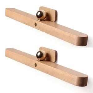 lot 21204 image: Chilvane Wall Lights for Bedroom Battery Operated Wall Sconce Lamp Vanity Light Magnetic Aesthetic Wooden Big Capacity 2000mah Pack 2 Wireless Rechargeable Wall Lights for Living Room,Beech Wood