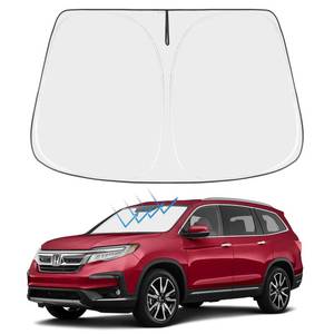 lot 21235 image: Proadsy Front Windshield Sun Shade Foldable Sunshade Protector Custom Fit 2016-2024 Honda Pilot EX-L Special Edition Elite Black Edition Touring Accessories 2023 Upgrade