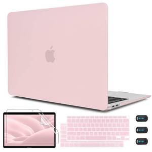 lot 21250 image: CISSOOK Baby Pink Case for MacBook Air 13 Inch A2337 M1 A2179 A1932 2021-2018 Release, Plastic Chalk Pink Hard Shell Cover with Keyboard Cover & Screen Protector for MacBook Air 13 with Touch ID 2021