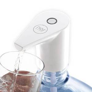 lot 21254 image: Narpump Whisper Ultra Silent, Very Fast Electric Water Bottle Pump, Drinking Water Dispenser Pump for 1-5 Gallon Water Jug, Portable Adapter with Child Lock for 5 Gallon Jug, USB Rechargeable, White