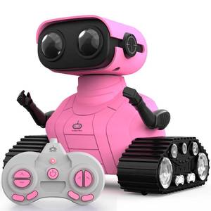 lot 21255 image: AOVIKOOD Robot Toys for Girls Boys, Rechargeable Robots for Kids, 2.4GHz RC Remote Control Robots with Flexible Head & Arms,LED Eyes,Dance Moves and Music,Girl Robot Toy, Gifts for Children Age 3 4