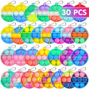 lot 21259 image: Pop Fidget Toys Bulk Its Party Favors for Kids 4-8 8-12 30 Pack Mini Pop Keychain It Fidgets for Kids Toys Classroom Prizes Easter Basket Stuffers for Toddler Sensory Toys Birthday Goodie Bag Stuffers
