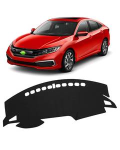 lot 21260 image: FIILINES Dash Cover Compatible with Honda Civic Coupe SedanHatchback 2016-2021(Not Fit 2022 Civic) Dashboard Mat Cover Car Accessories Sunshade Nonslip Mesh Protector No Glare