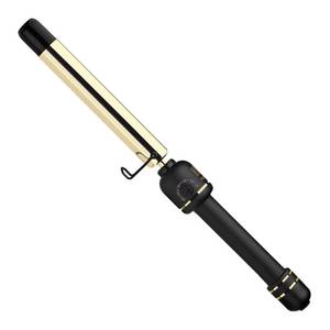 lot 21266 image: HOT TOOLS NEW and IMPROVED 24K Gold Professional 1 Extended Barrel Curling Wand for Bouncy Curls  No Clamp for Quick and Easy Styling, 24K Gold Technology for Long-Lasting Results & Longer Barrel for Easy Styling