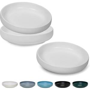 lot 21269 image: Ceramic Cat Bowls,Shallow Cat Dishes for Food and Water, 6 inch Matte Finish Wide Cat Food Bowl,Whisker Fatigue Free Pet Puppy Kitten Bowl Set of 3,Dishwasher Safe