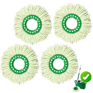 lot 21279 image: 4 Pack Mop Head Replacement for Libman Tornado Spin Mop, Resuable Microfiber Mop Refill Head for Libman Tornado Spin Mop System, Easy to Replace, Machine Washable