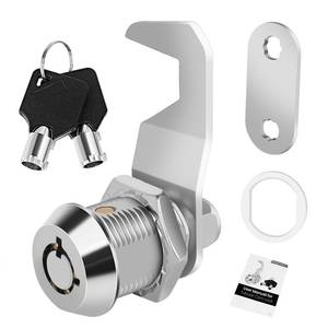 lot 21306 image: Cylinnda Toolbox Lock with Keys, 58 Cabinet Cam Lock Keyed Alike, Hook Cam,Tool Box Lock for RV Storage Compartment Door Tool Cart Mailbox Lock with Manual, Zinc Alloy (58 Inch 1 Pack)