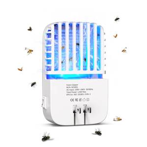 lot 21323 image: Mosalogic Bug Zapper Indoor Electronic Fly Swatter Plug-in Flying Insect Killer with UV Light for Indoor Use Compact Bug Zappers for Flying Insects, Gnats, Moths, Flies (White-1pack)