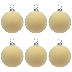 lot 21331 image: KI Store Velvet Ball Ornaments Blue 6pcs 2.36-Inch for Christmas Tree Baby Boy Shower First Christmas Decorations