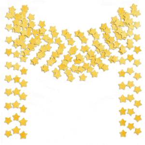 lot 21333 image: 6 Pcs Gold Glitter Star Paper Garland Twinkle Bunting Banner Hanging Decorations for Christmas Birthday Party Golden Sparkling Stars for Bridal Showers Wedding Baby Shower Holiday Supplies (50 Feet)