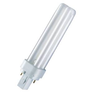 lot 21348 image: Osram 012056 - Dulux D 18W840 Double Tube 2 Pin Base Compact Fluorescent Light Bulb