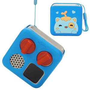lot 21368 image: MGZNMTY Multicolor Silicone Case Compatible with Yoto Mini Player, Protective Sleeve Cover for Kids Audio Music Player, Cat Pattern Designed for Mini Player Jacket (Macarons)