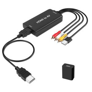 lot 21369 image: HDMI to RCA Converter,HDMI to AV 3RCA CVBS 1080P Composite Video Audio Converter Supports PALNTSC for TV Stick, Roku, Android TV Box
