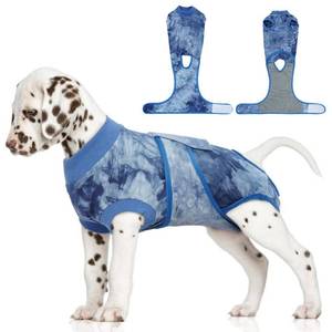 lot 21389 image: FUAMEY Recovery Suit for Dogs After Surgery,Soft Breathable Dog Bodysuit E-Collar & Cone Alternative Surgical Suit,Male Female Dog Neuter Spay Suits Anti Licking Wounds Onesie Blue Tie Dye XS
