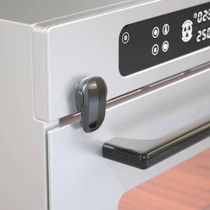 lot 21402 image: SAFELON 1 Pcs Baby Safety Oven Door Lock, Double Button Oven Lock for Kitchen Safety (Black)