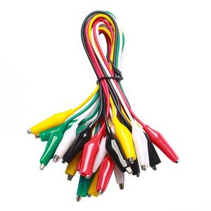 lot 21412 image: WGGE WG-026 10 Pieces and 5 Colors Test Lead Set & Alligator Clips,20.5 inches  22 AWG Copper Wire. The Clips soldered and Stamping to The Wires. (1 Pack)
