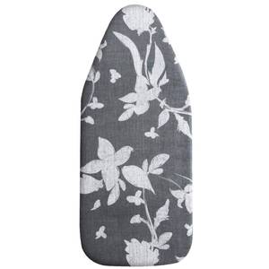 lot 21418 image: MZXcuin Small Ironing Board Cover Scorch Resistant, Cotton Table top Ironing Board Cover with Padding Heat Reflective Heavy Duty Pad (Grey Floral, 12.5x32)