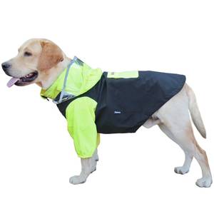 lot 21420 image: MAMORE Dog Raincoat,Waterproof Dog Rain Jacket with Leash Hole and Clear Hood, Lightweight Reflective Dog Rain Coat for Small Medium Large Dogs (X-Large, Fluo&Black)